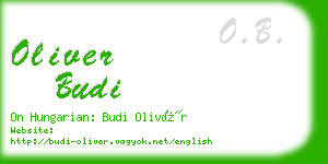 oliver budi business card